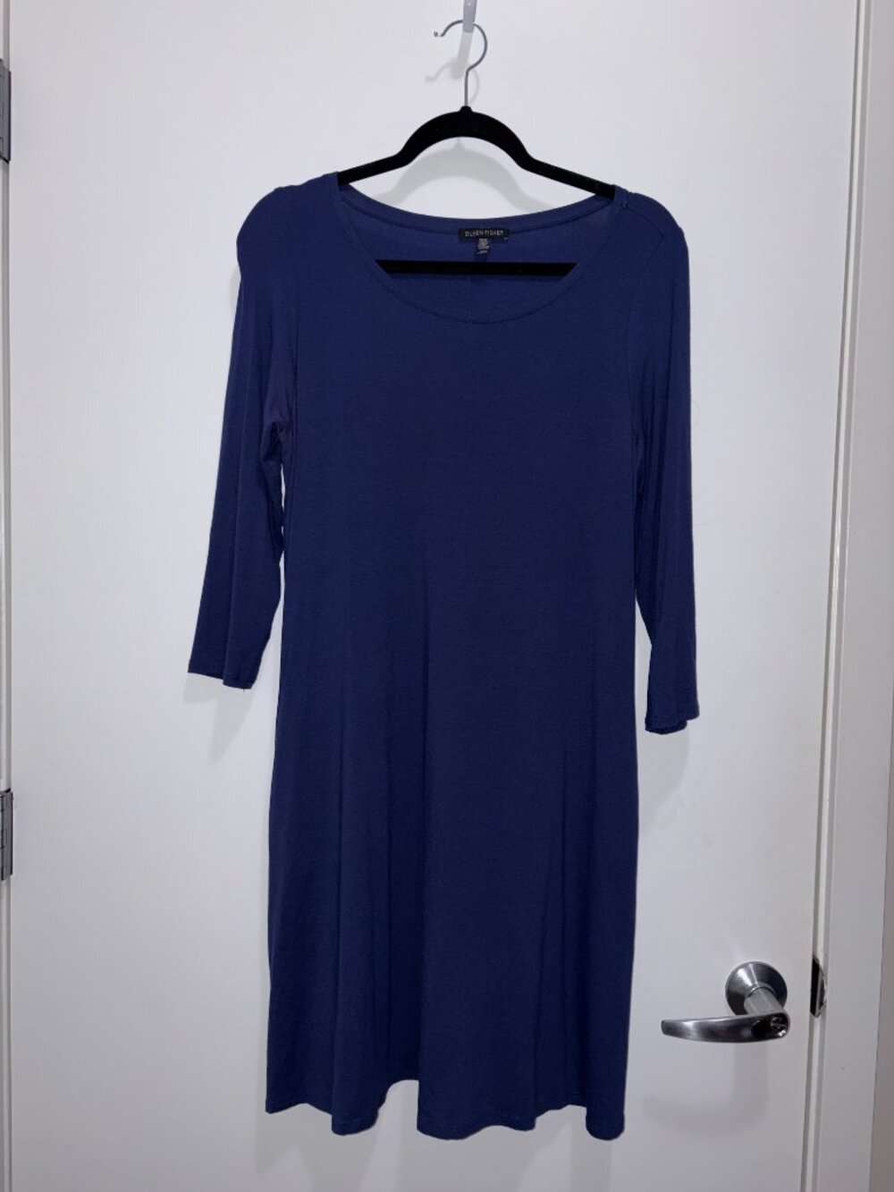 Eileen Fisher Scoop Neck Viscose Jersey Dress